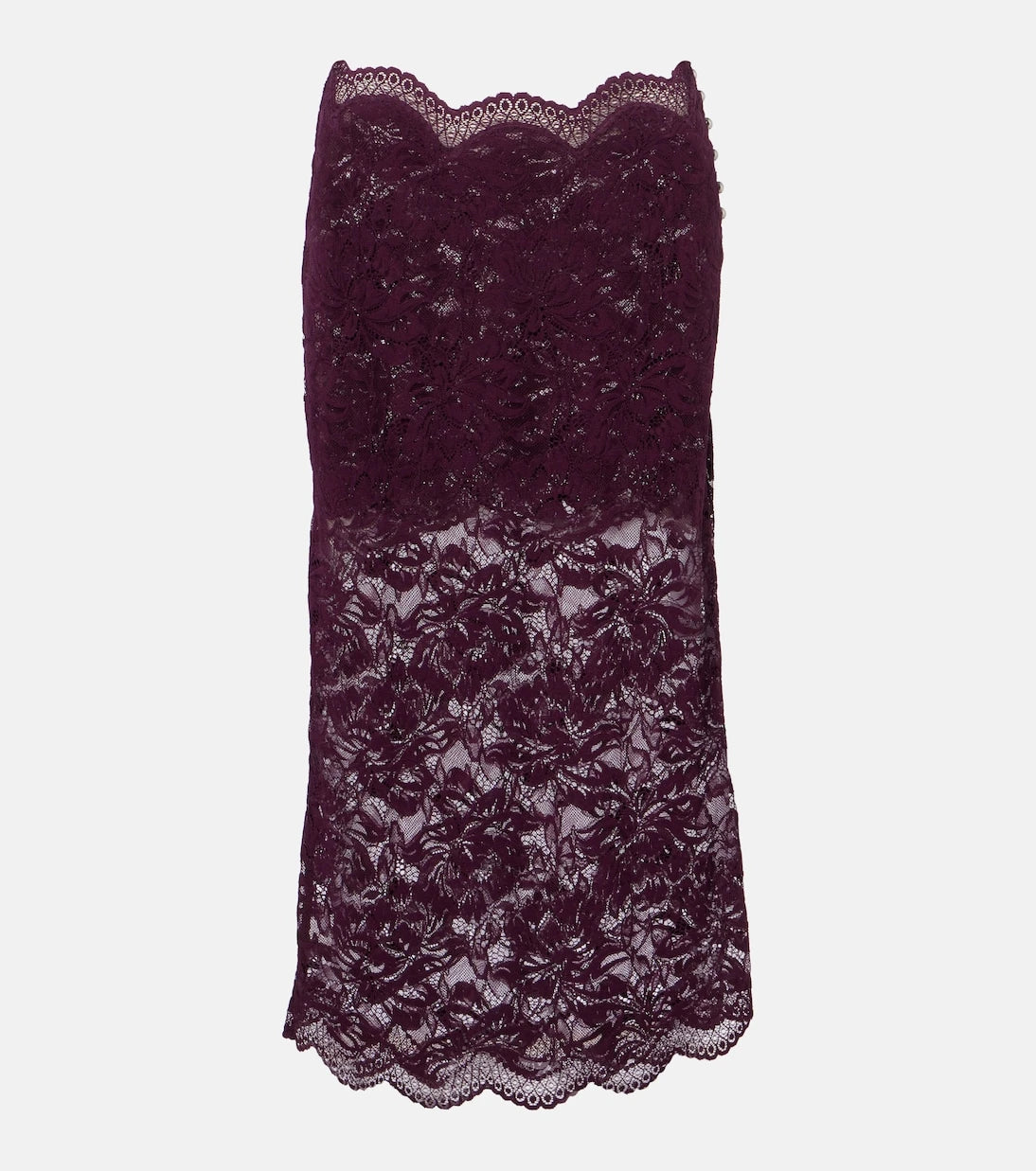 Rabanne - Floral lace midi skirt