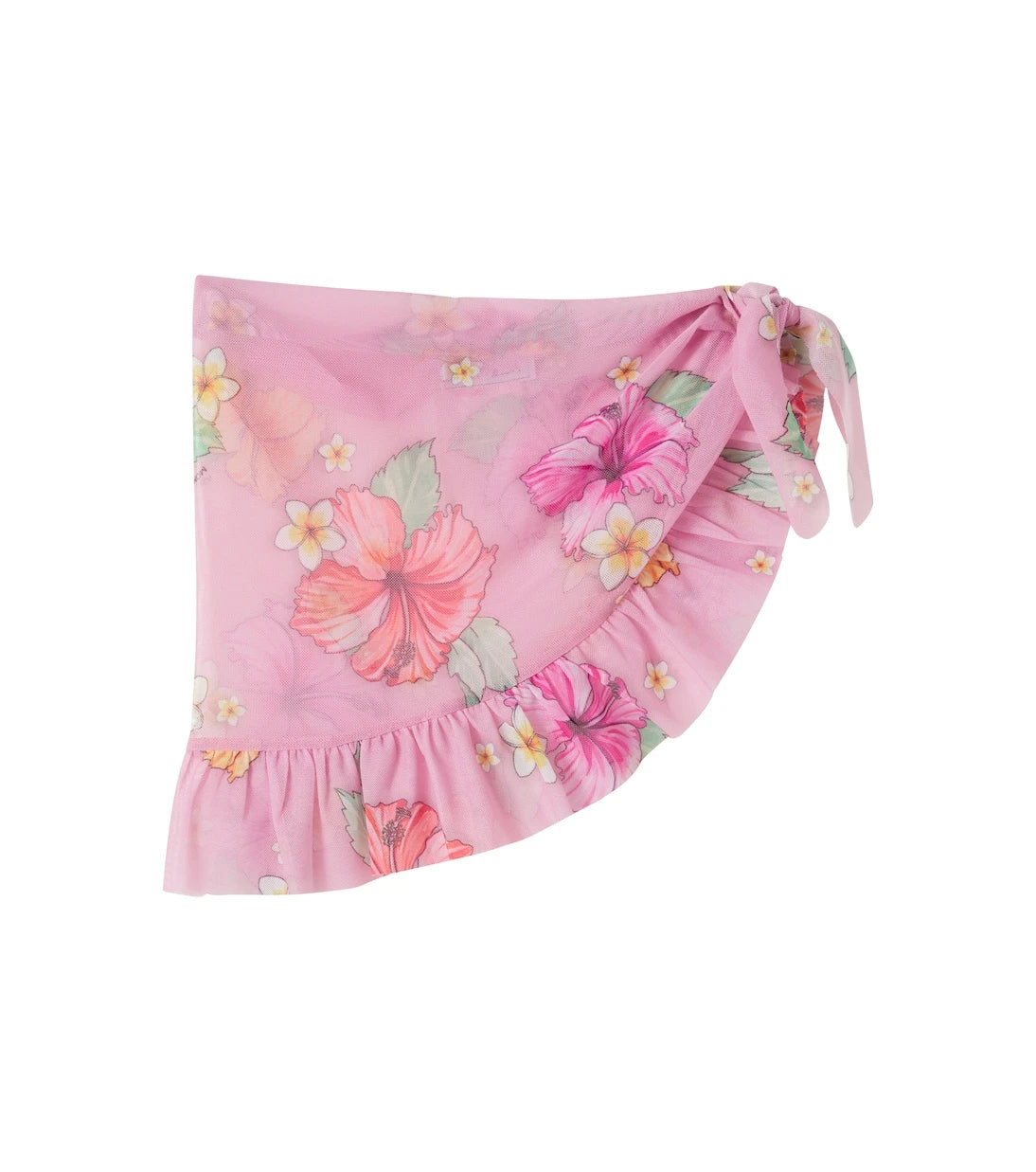 Monnalisa - Floral tulle wrap skirt