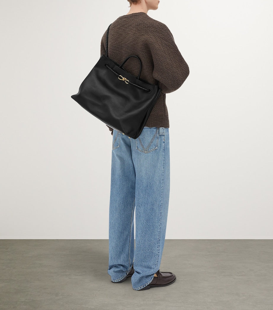 Bottega Veneta Black Large Andiamo Shoulder Bag