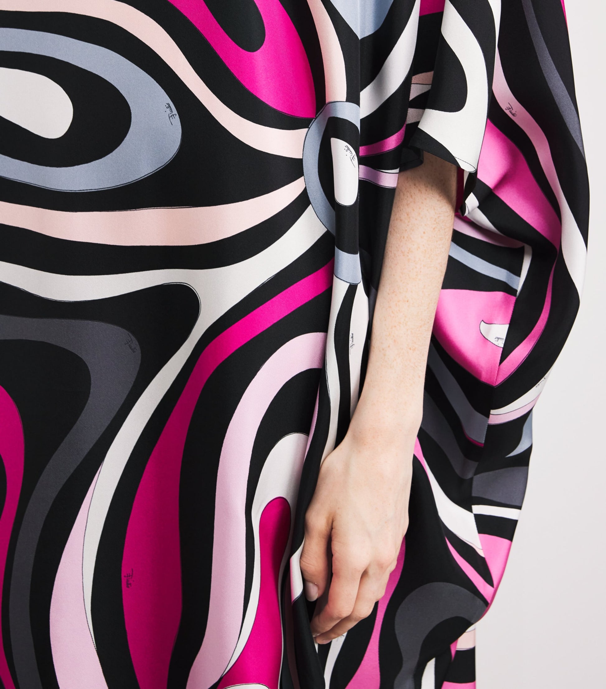 Multi Silk Embellished Marmo Kaftan