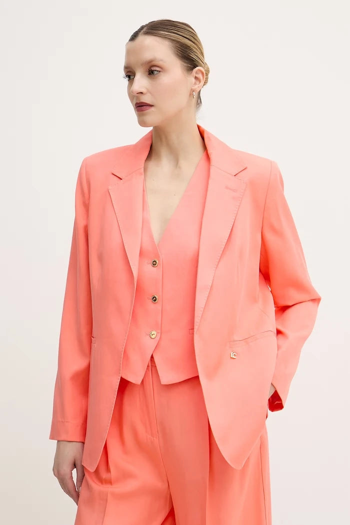 Lola Casademunt kadın keten karışımlı blazer ceket