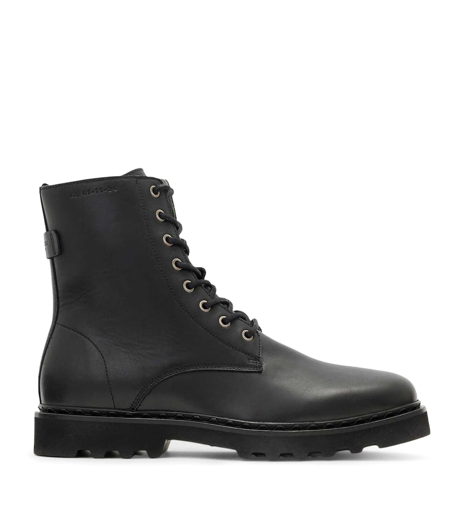 Leather Skiff Military Boots