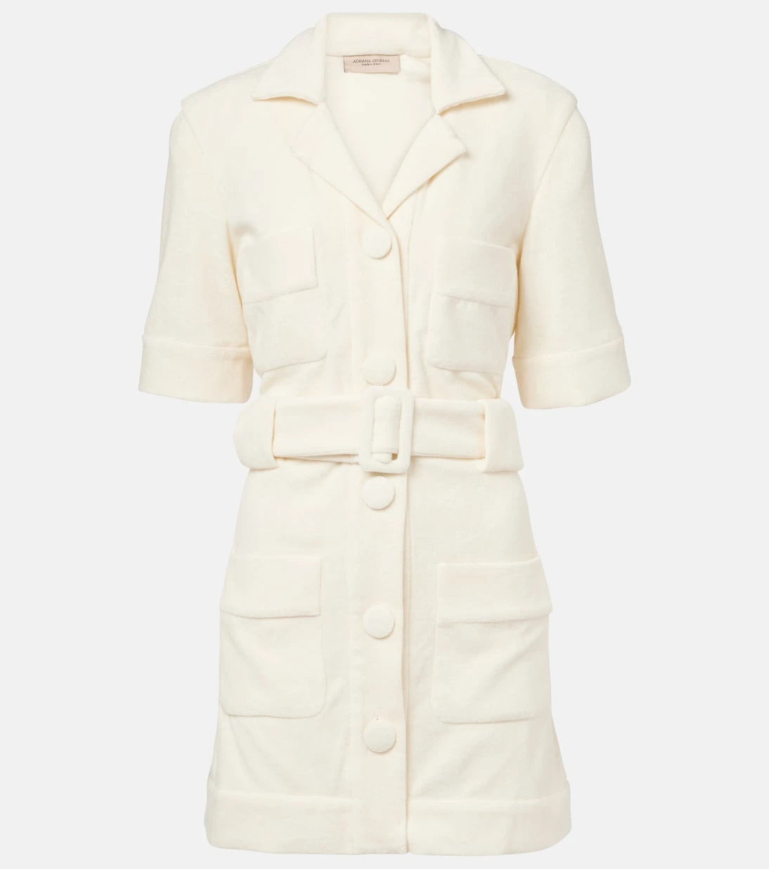 Adriana Degreas - Belted cotton-blend terry minidress