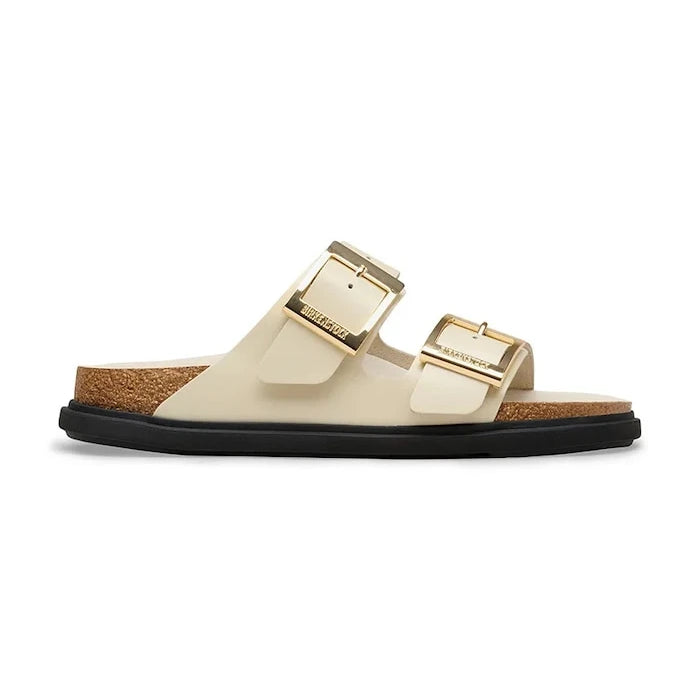 Birkenstock Kadın Deri Düz Taban Terlik Arizona Droplet Buckle
