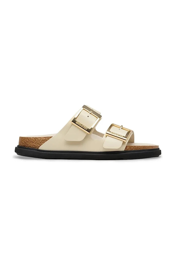 Birkenstock Kadın Deri Düz Taban Terlik Arizona Droplet Buckle