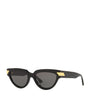 Bottega Veneta Black Round Sunglasses