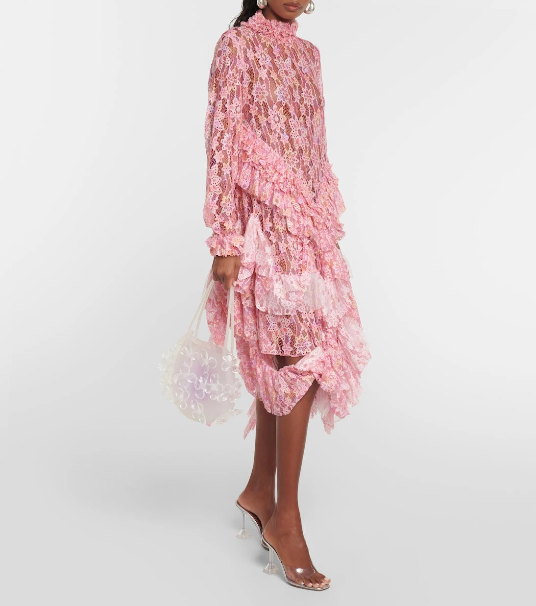 Susan Fang - Floral-appliqué TPU shoulder bag