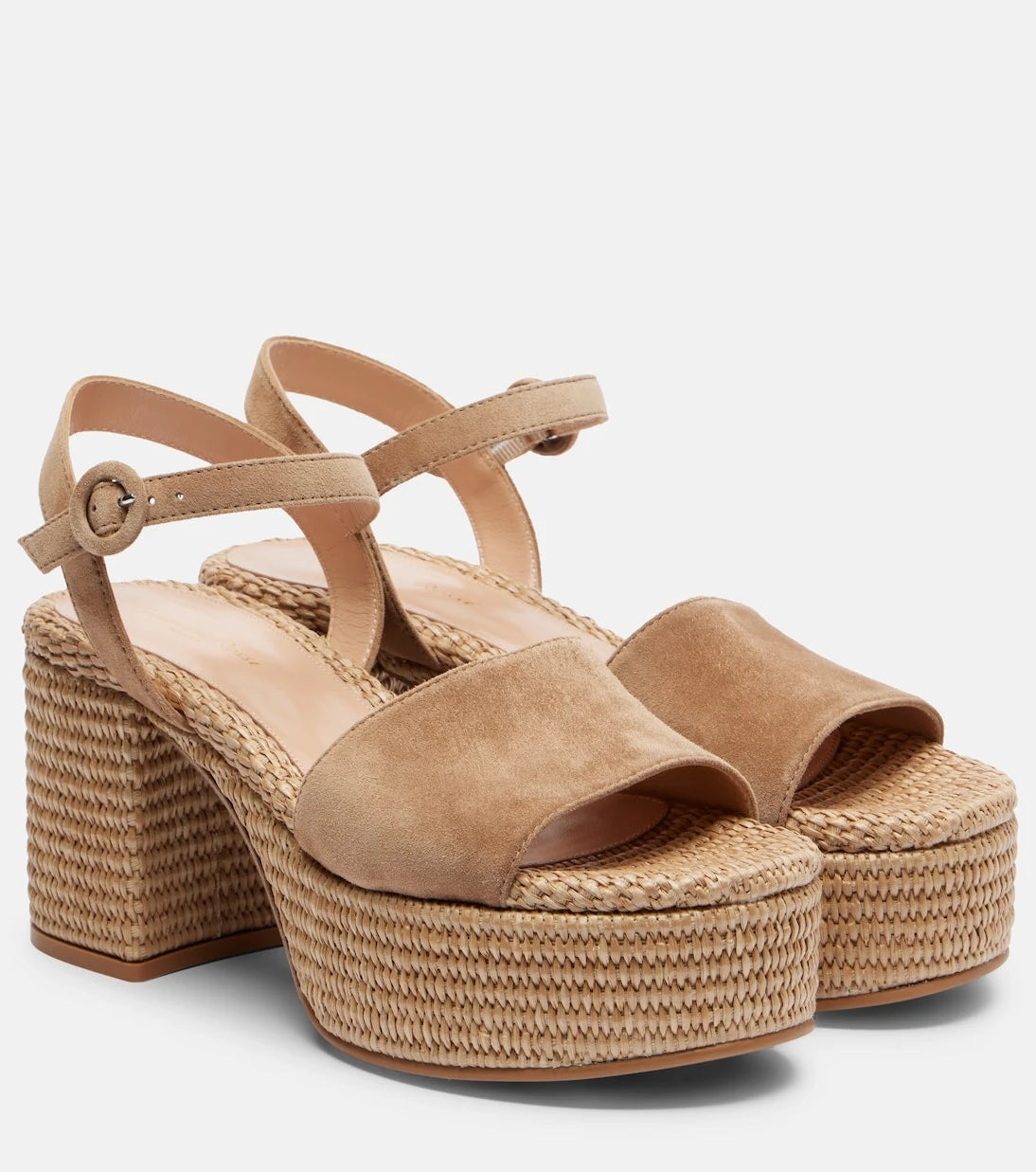 Gianvito Rossi - Carol suede espadrille wedges