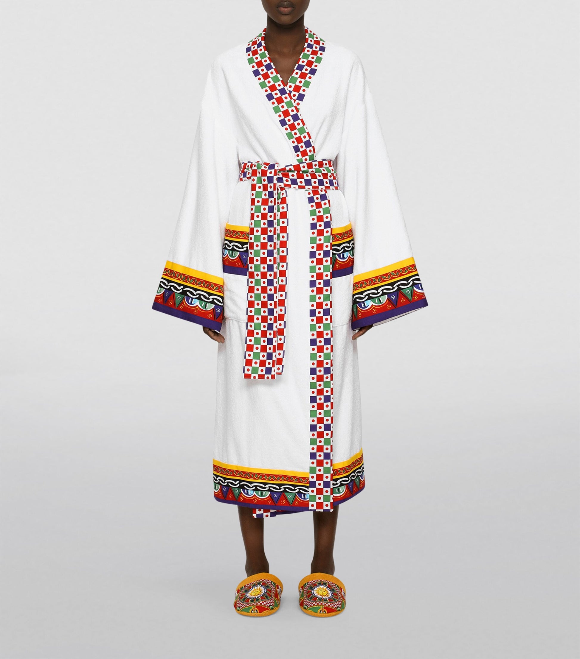 Dolce & Gabbana Casa Cotton-Terry Carretto Bathrobe