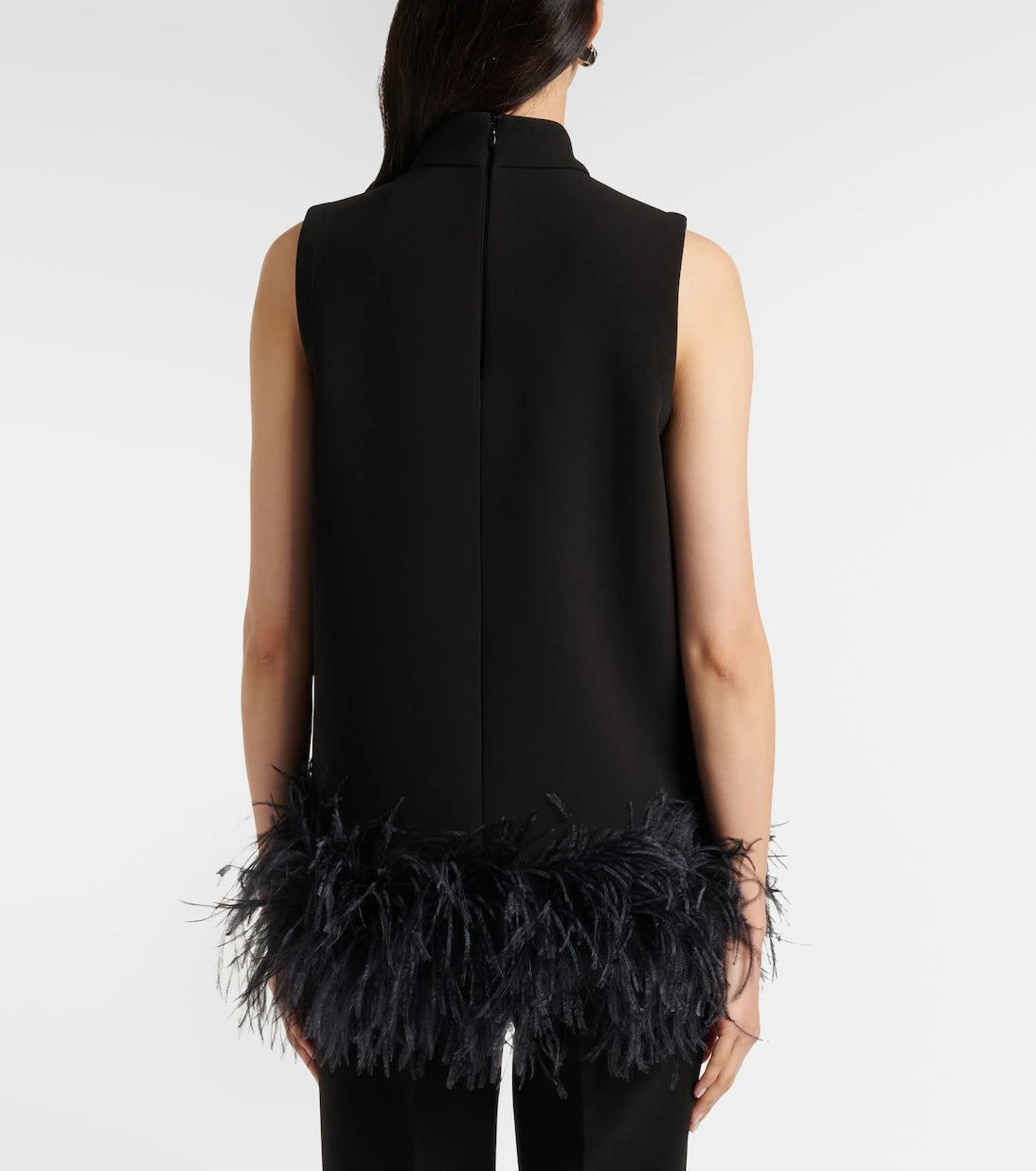 Max Mara - Feather-trimmed top