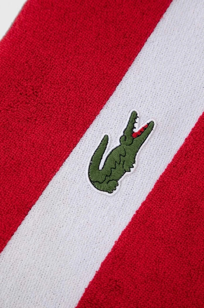 Малка памучна кърпа Lacoste L Casual Rouge 55 x 100 cm