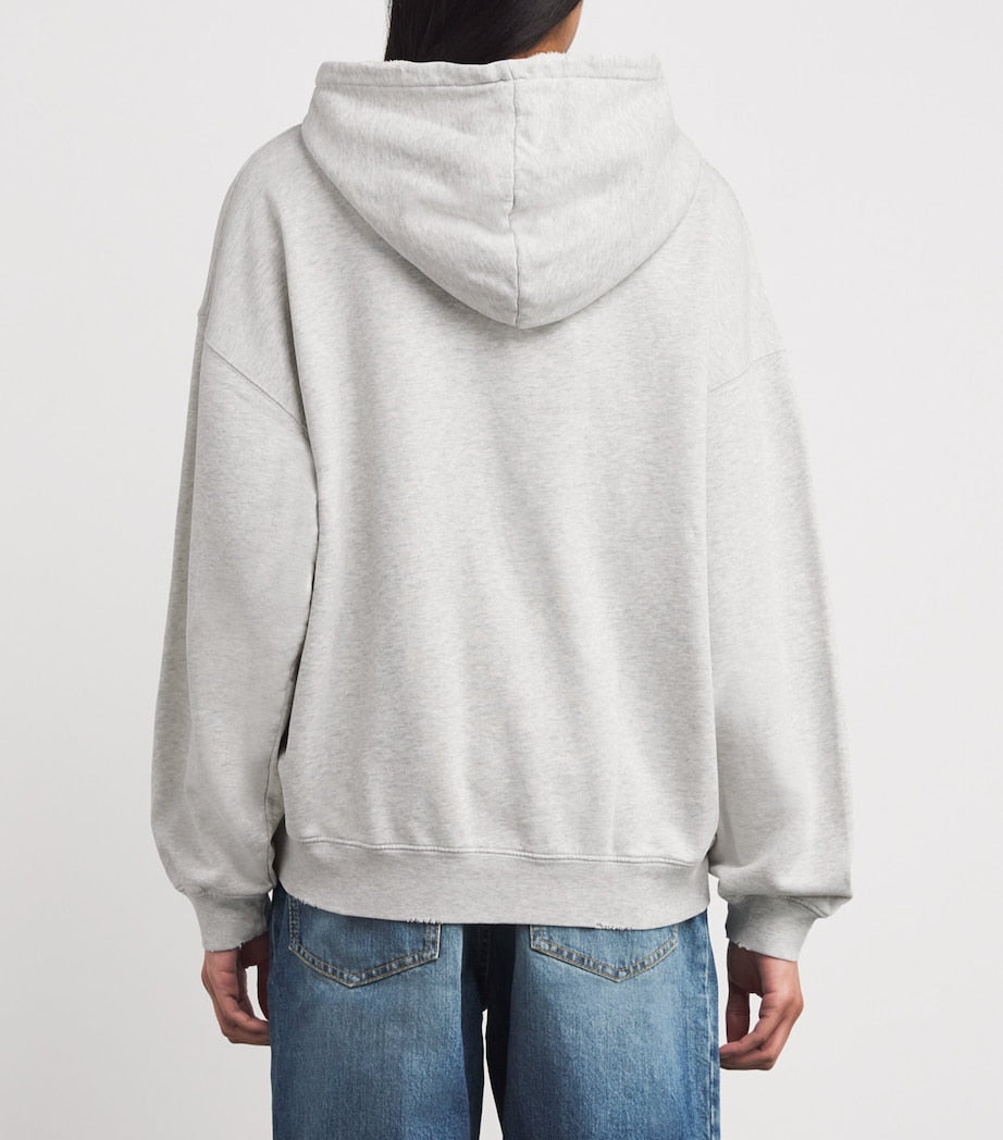 Grey Cotton Logo Harvey Hoodie