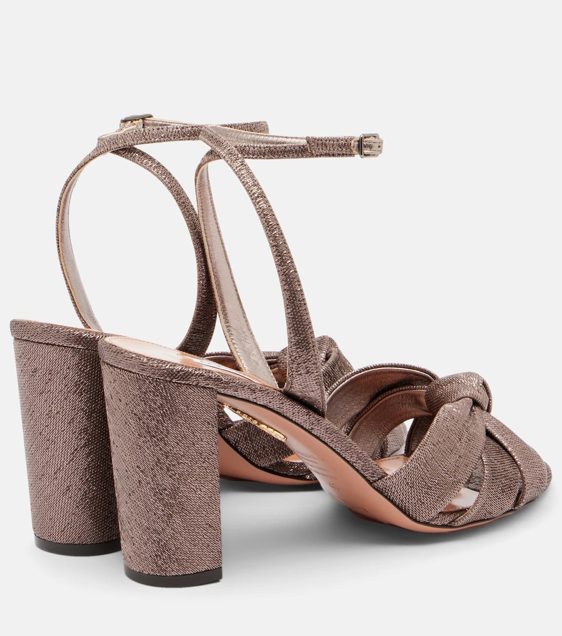 Aquazzura - حذاء نينا 85 من التويل بنمط معدني