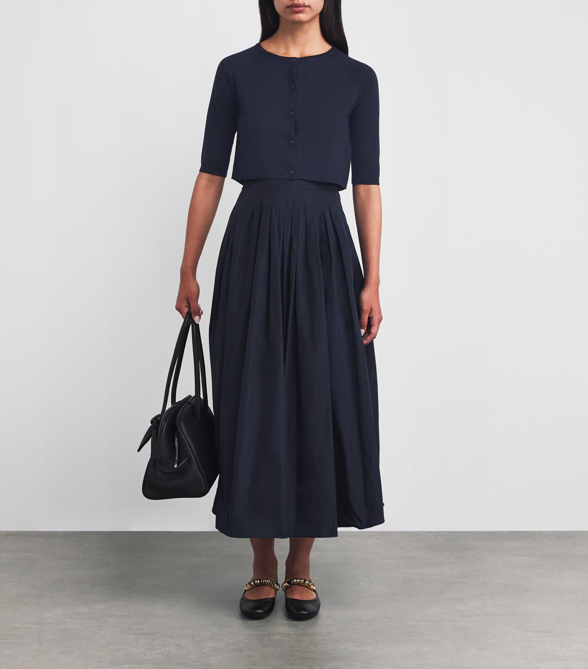 Max Mara Blue Virgin Wool Cardigan