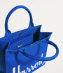 Harrods Blue Small Cotton Logo Tote Bag
