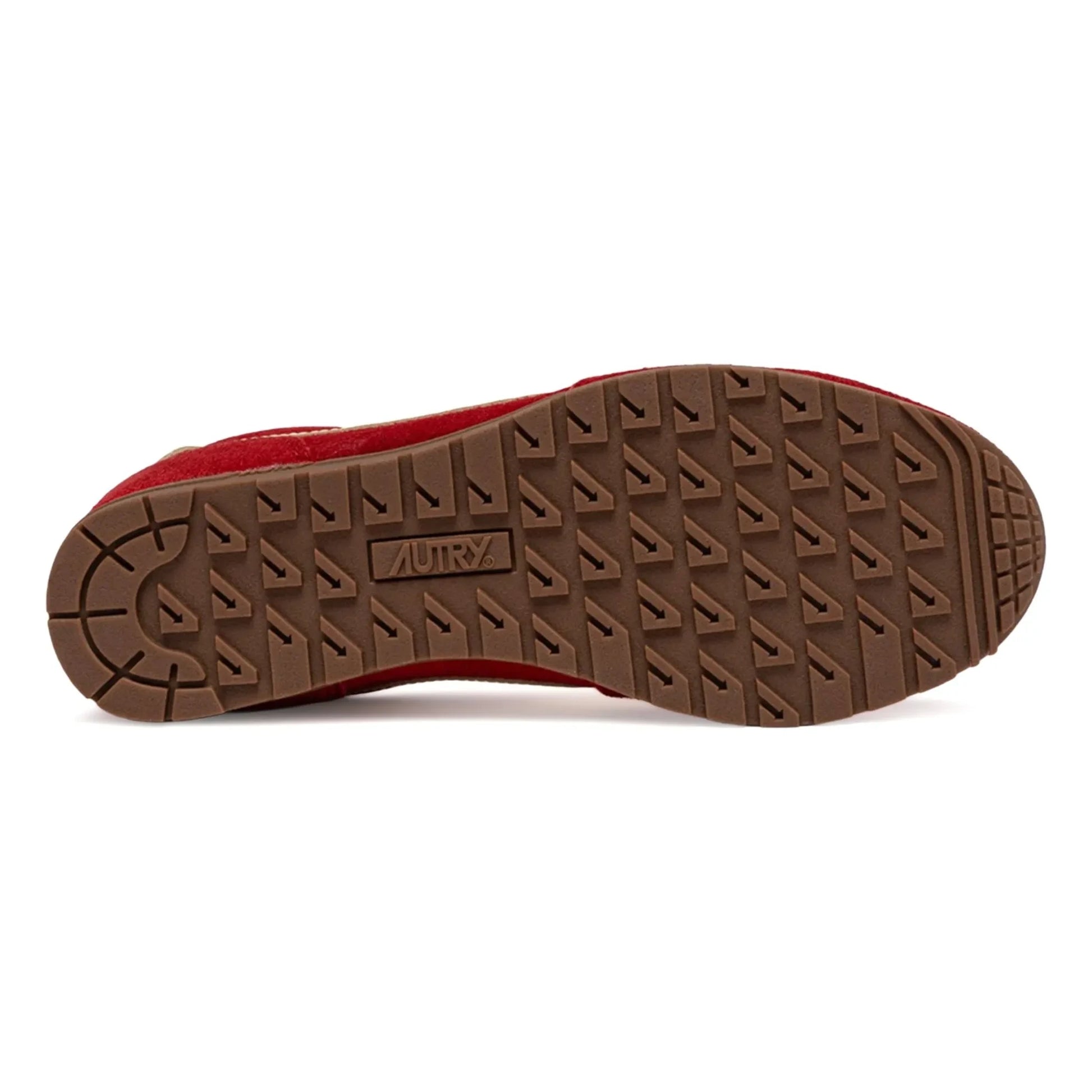 Autry - Windspin Low Two-tone Suede and Leather Basket | Red