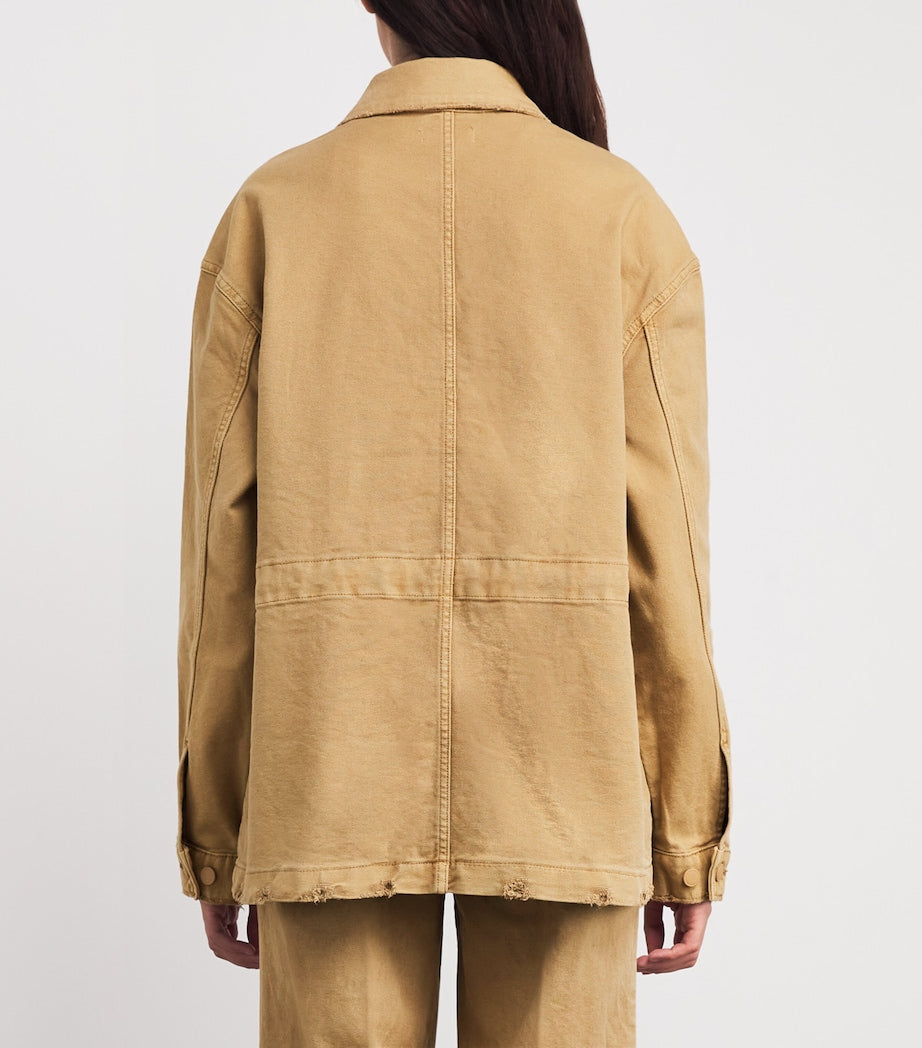 Beige Canvas Workwear Jacket