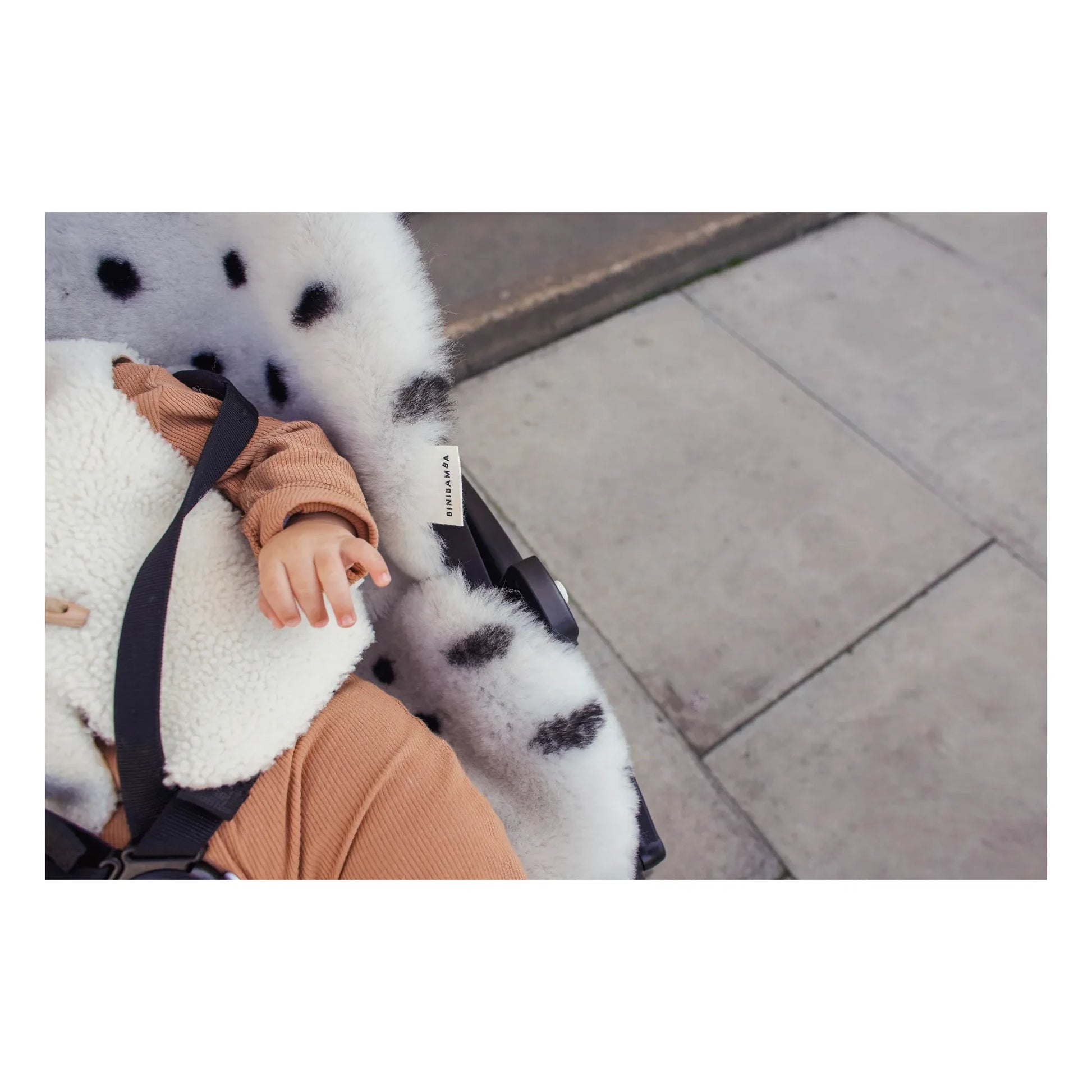 BINIBAMBA - Sheepskin for Stroller and Bassinet - 68x44 cm | Dalmatian