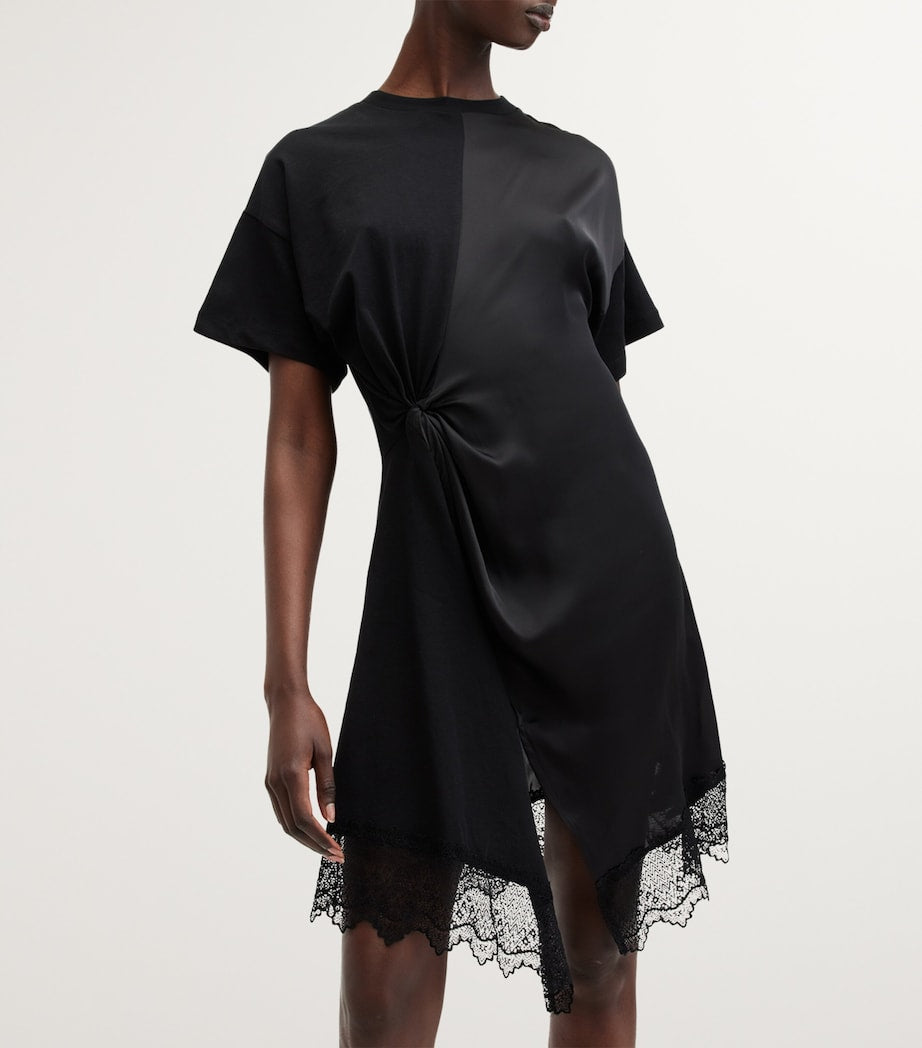 AllSaints Black Lana Panelled Mini Dress