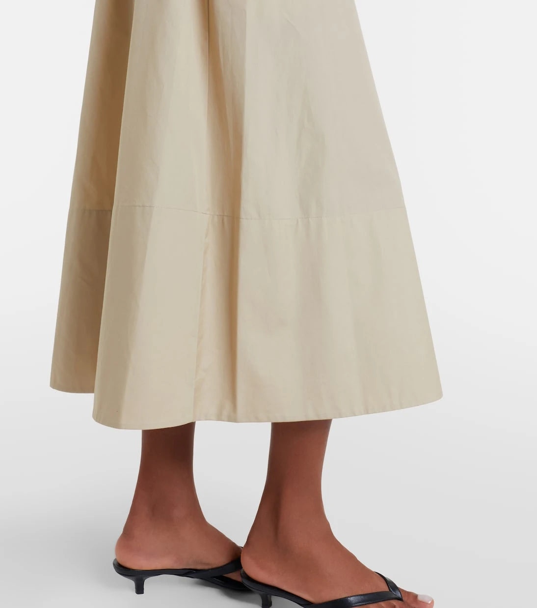 Vince - Belted cotton poplin midi dress