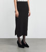Iris Von Arnim Black Cashmere High-Waist Asina Midi Skirt