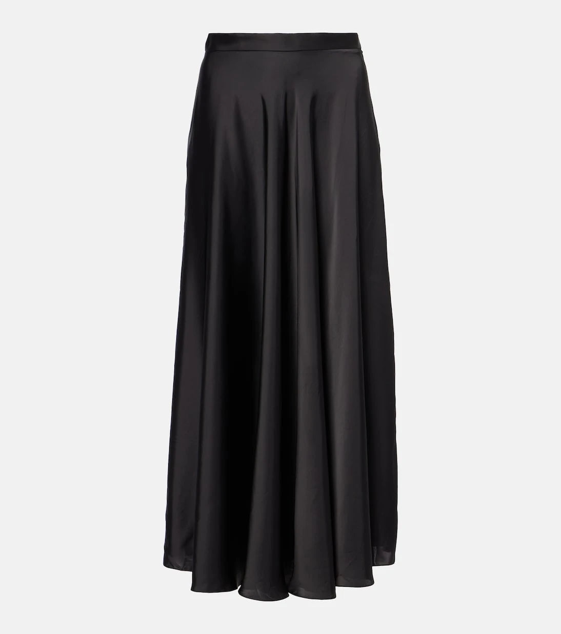 Balenciaga - Asymmetric satin midi skirt