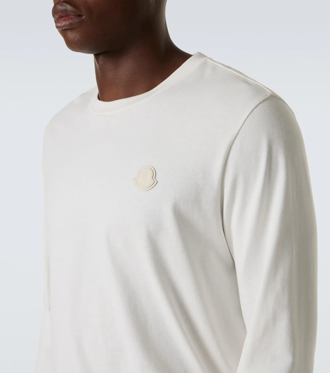 Moncler - تي شيرت من القطن بشعار الماركة