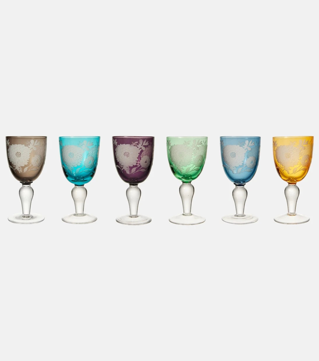 Polspotten - Peony set of 6 wine glasses