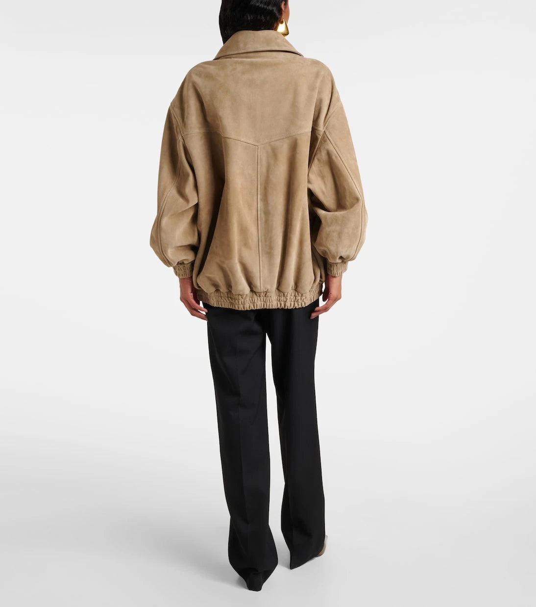 Nour Hammour - Beck suede bomber jacket