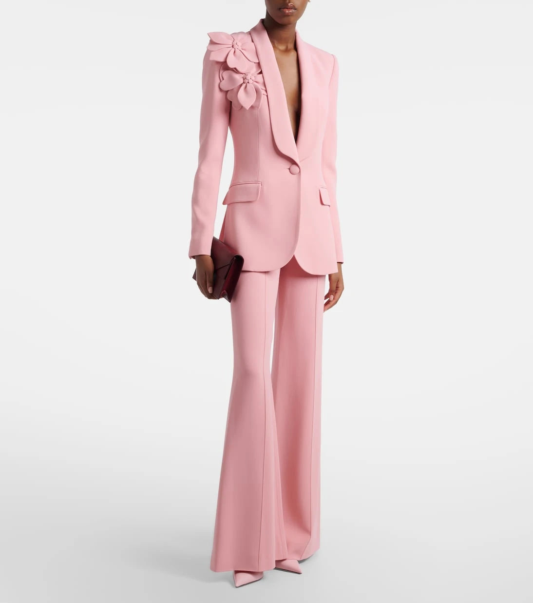 Elie Saab - High-rise cady wide-leg pants