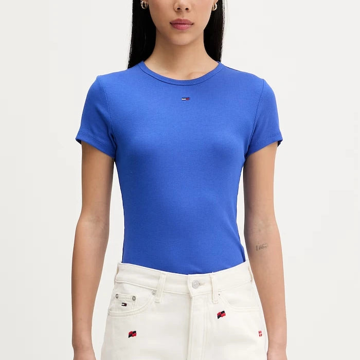 Tommy Jeans тениска basic дамска от памук с еластан