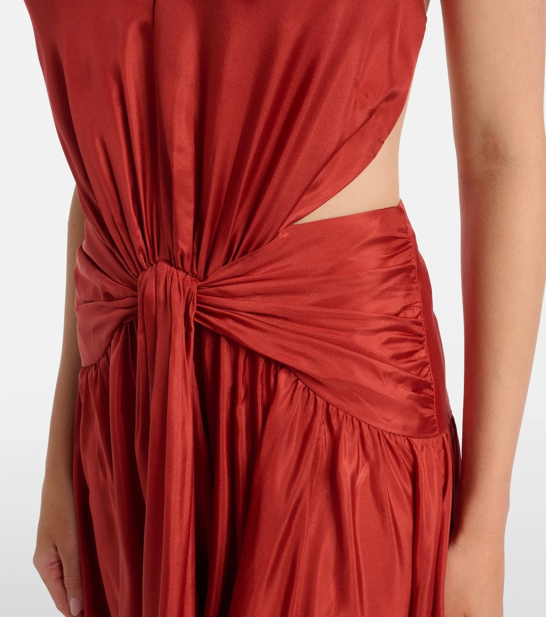 Zimmermann - Indra cutout draped silk maxi dress