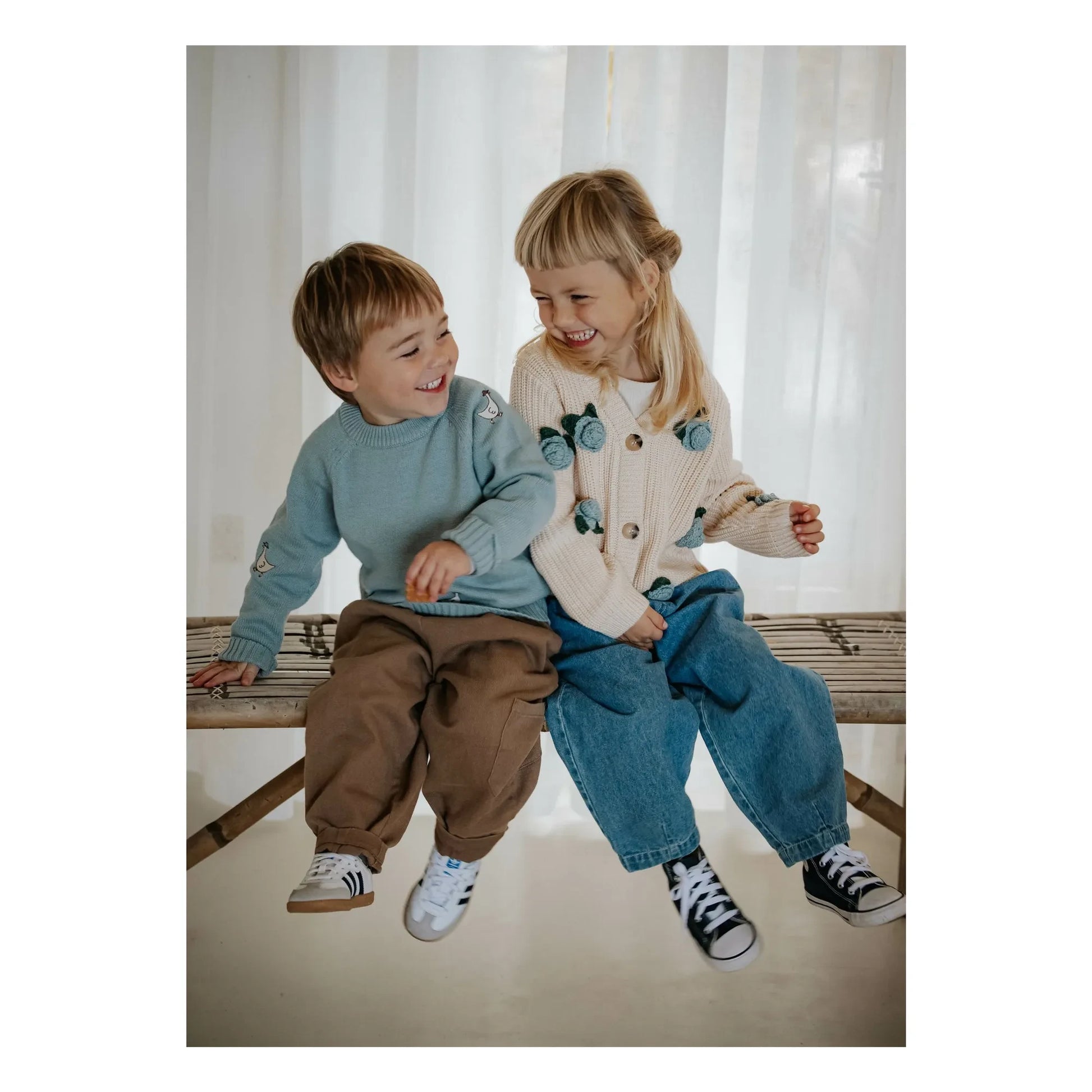 Fliink - Cool Flower Cardigan | Ecru