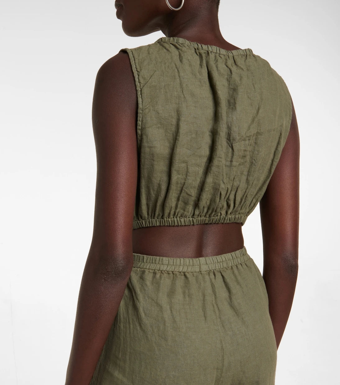 Velvet - Vivi cutout linen jumpsuit