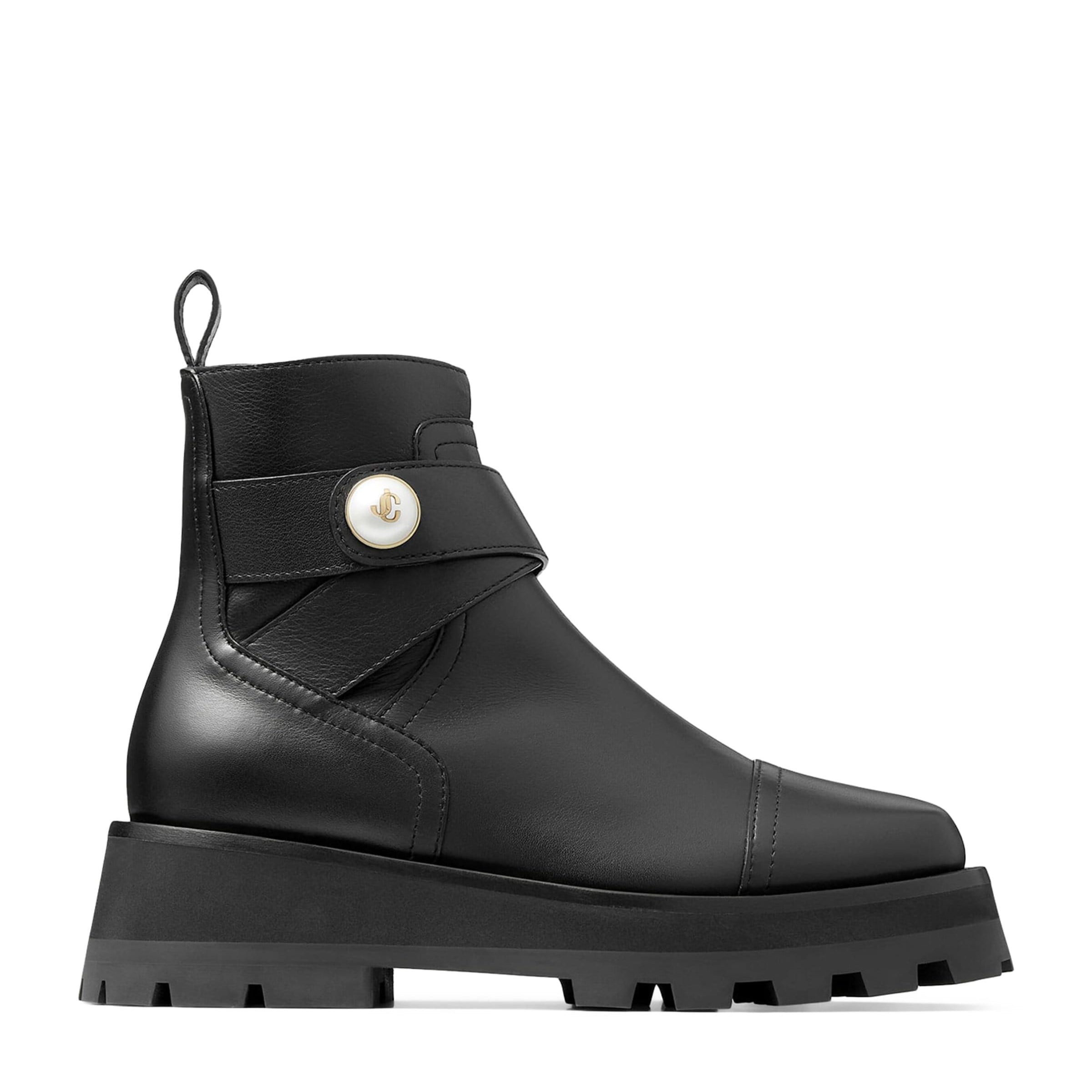 Jimmy Choo Black Meena Leather Ankle Boots