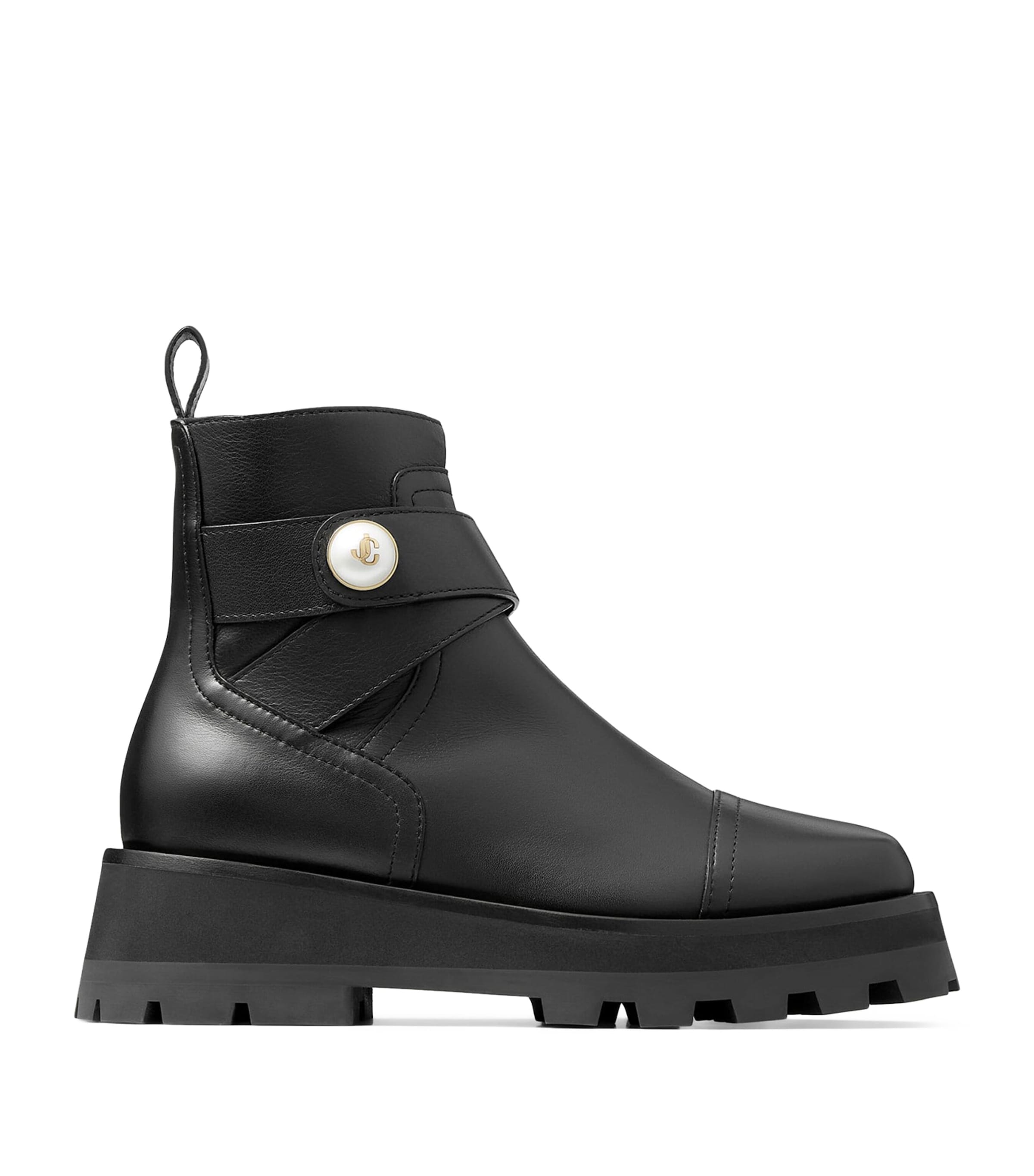 Jimmy Choo Black Meena Leather Ankle Boots