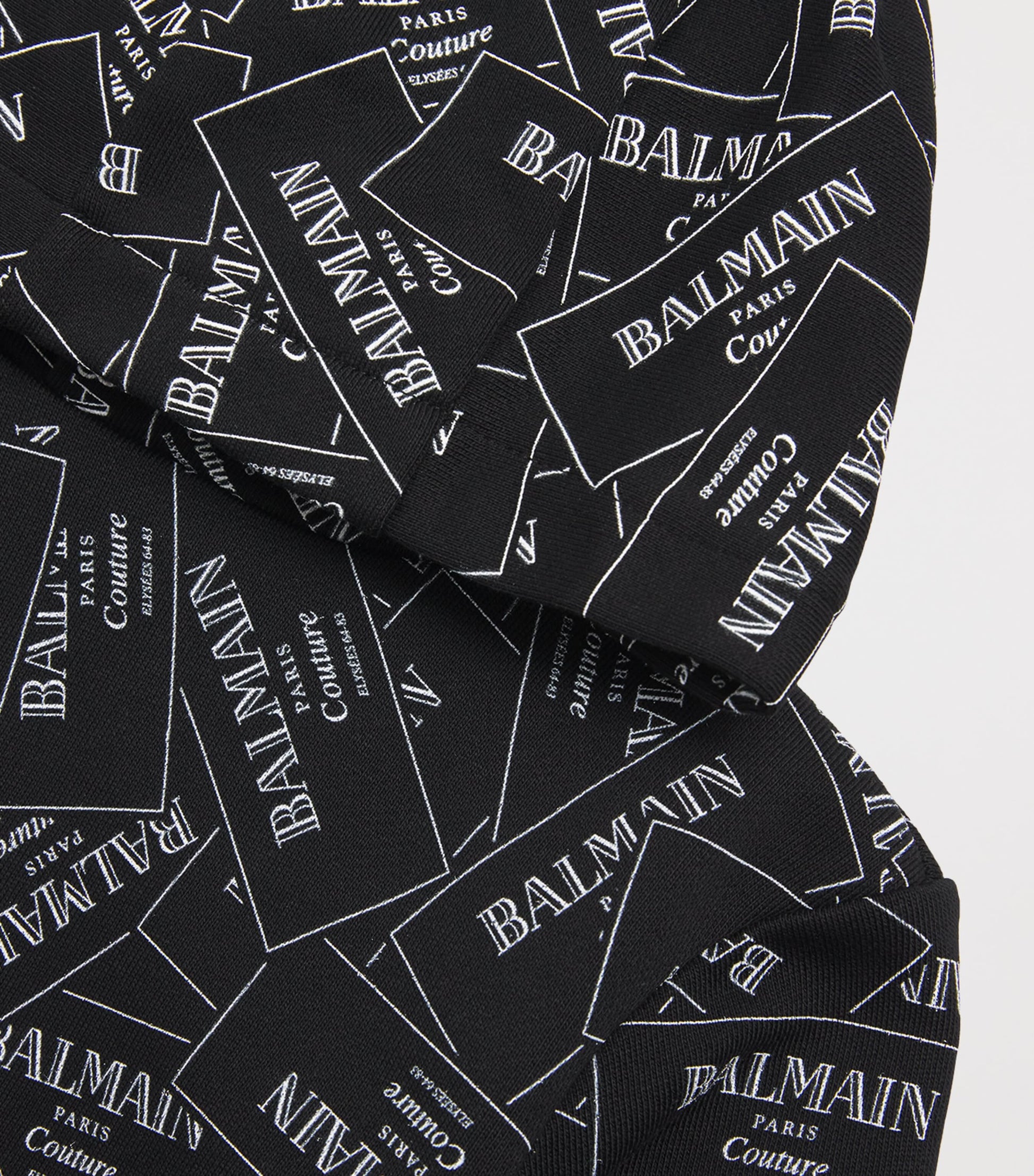 Balmain Kids Cotton Label Print Hoodie (4-14 Years)