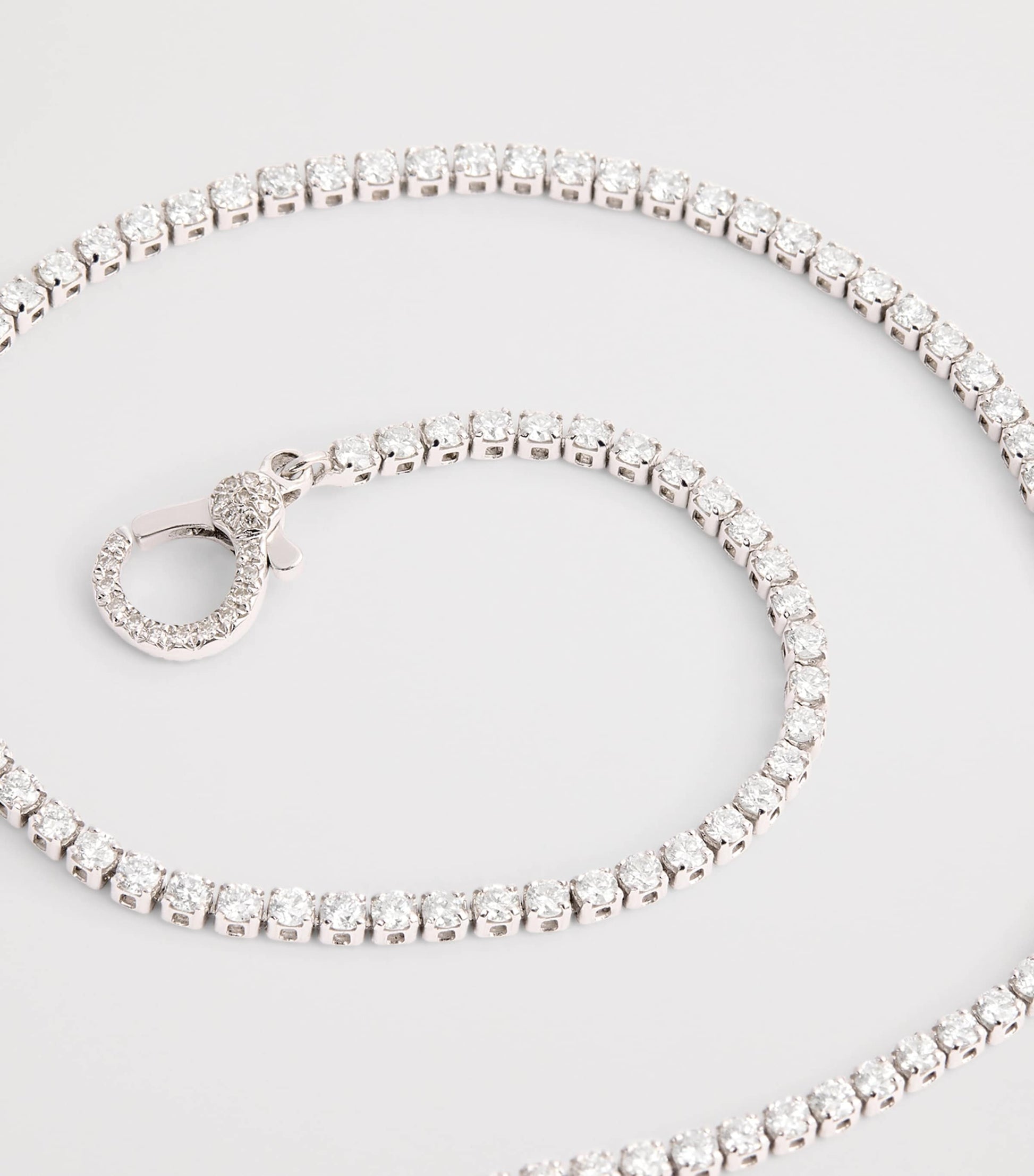 White Gold and Diamond Threads Tennis Choker