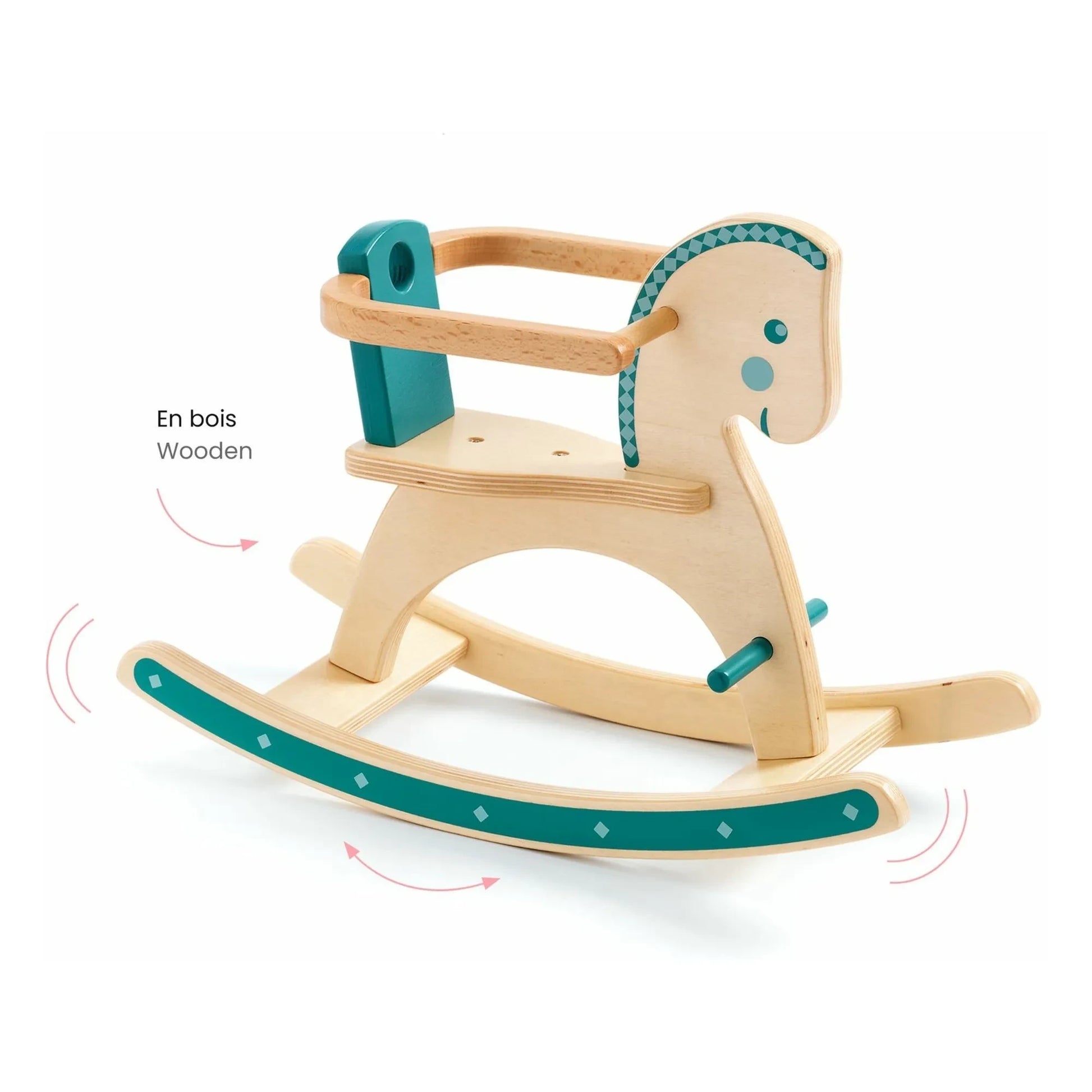 Djeco - POMEA - Rocking horse for dolls | Blue
