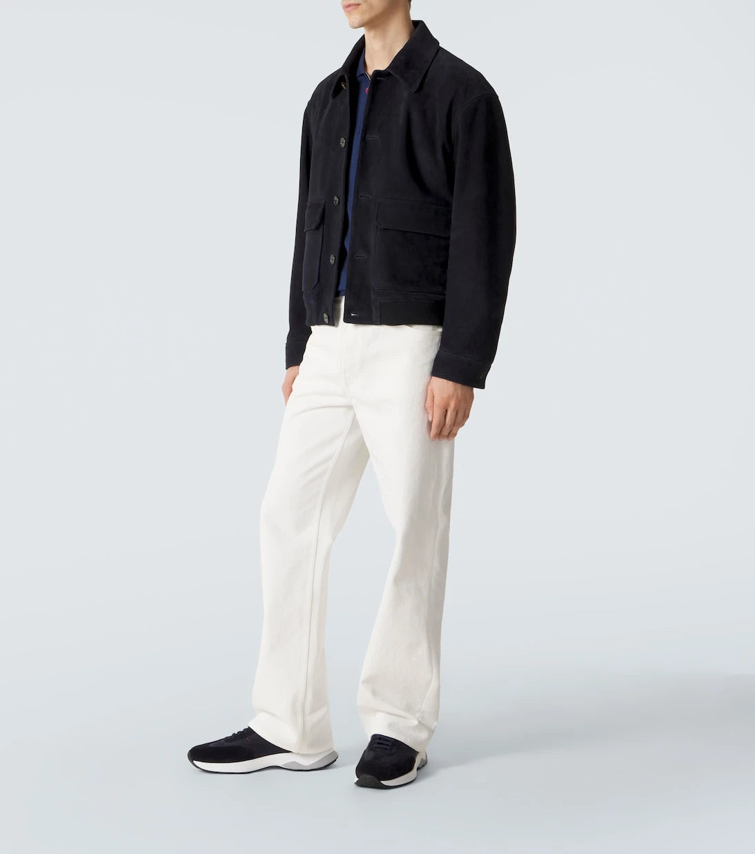 Kiton - Suede-trimmed sneakers