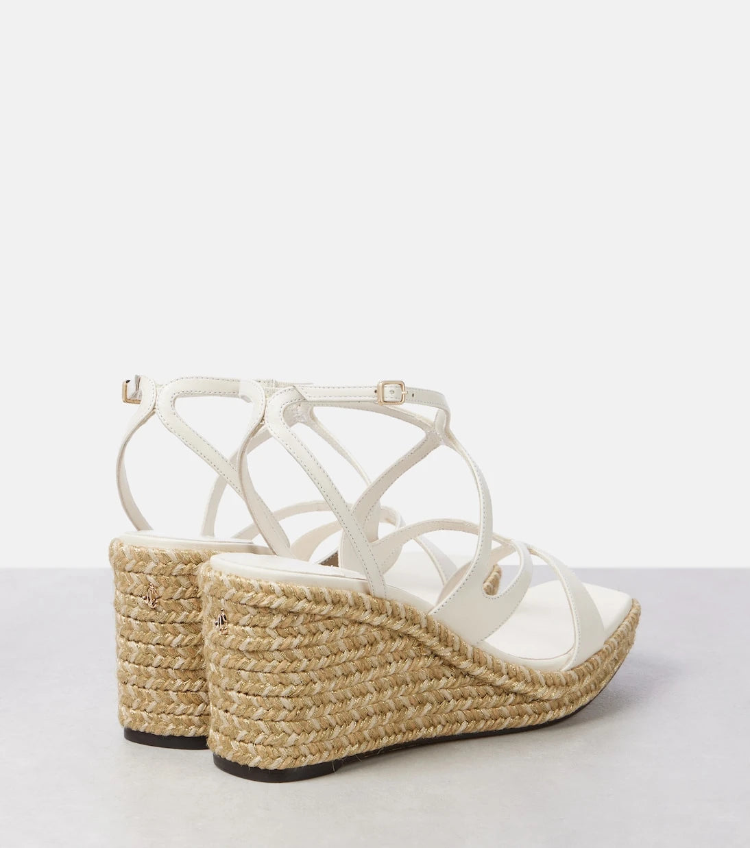 Jimmy Choo - حذاء إسبادريل أيمي 85 الوتدي من الجلد