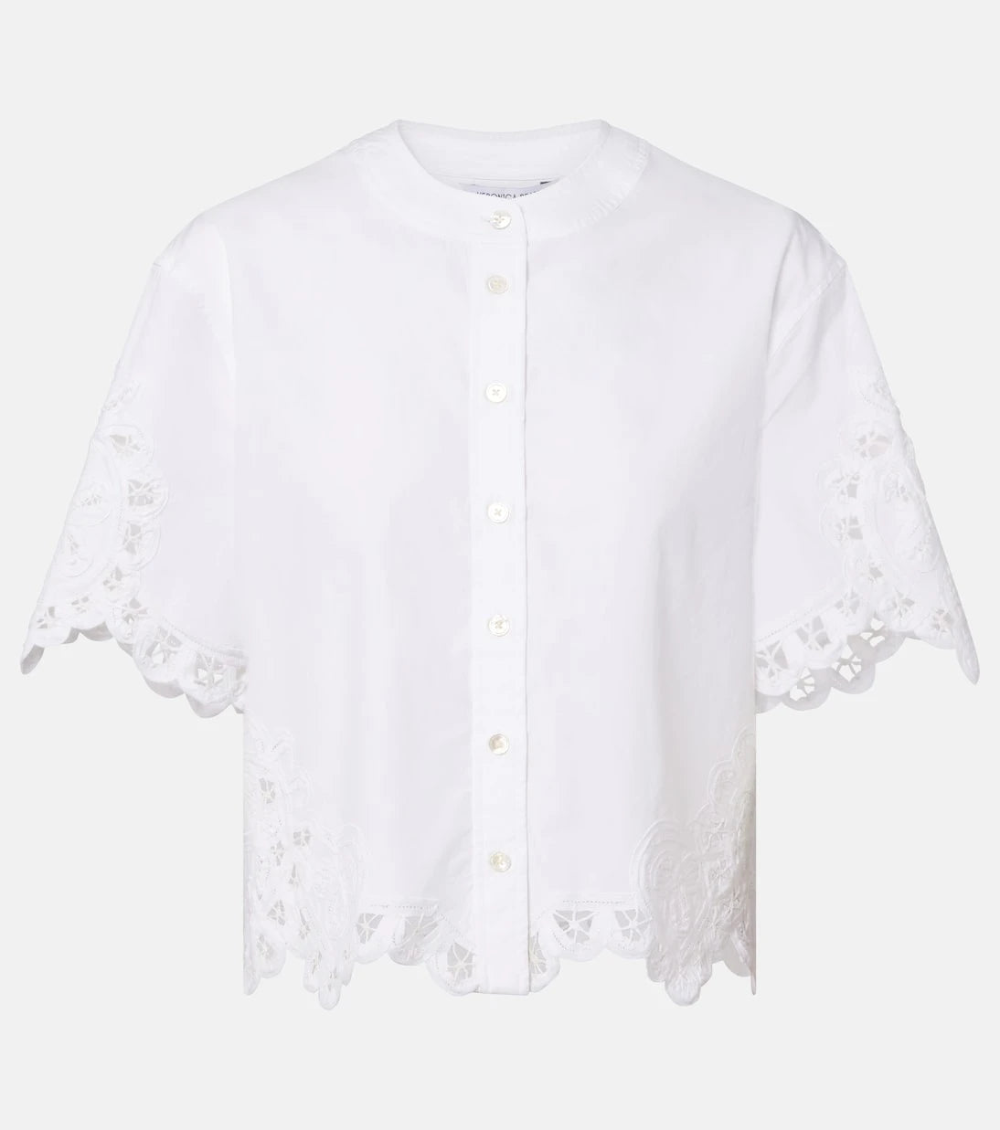 Veronica Beard - Aleck embroidered cotton shirt