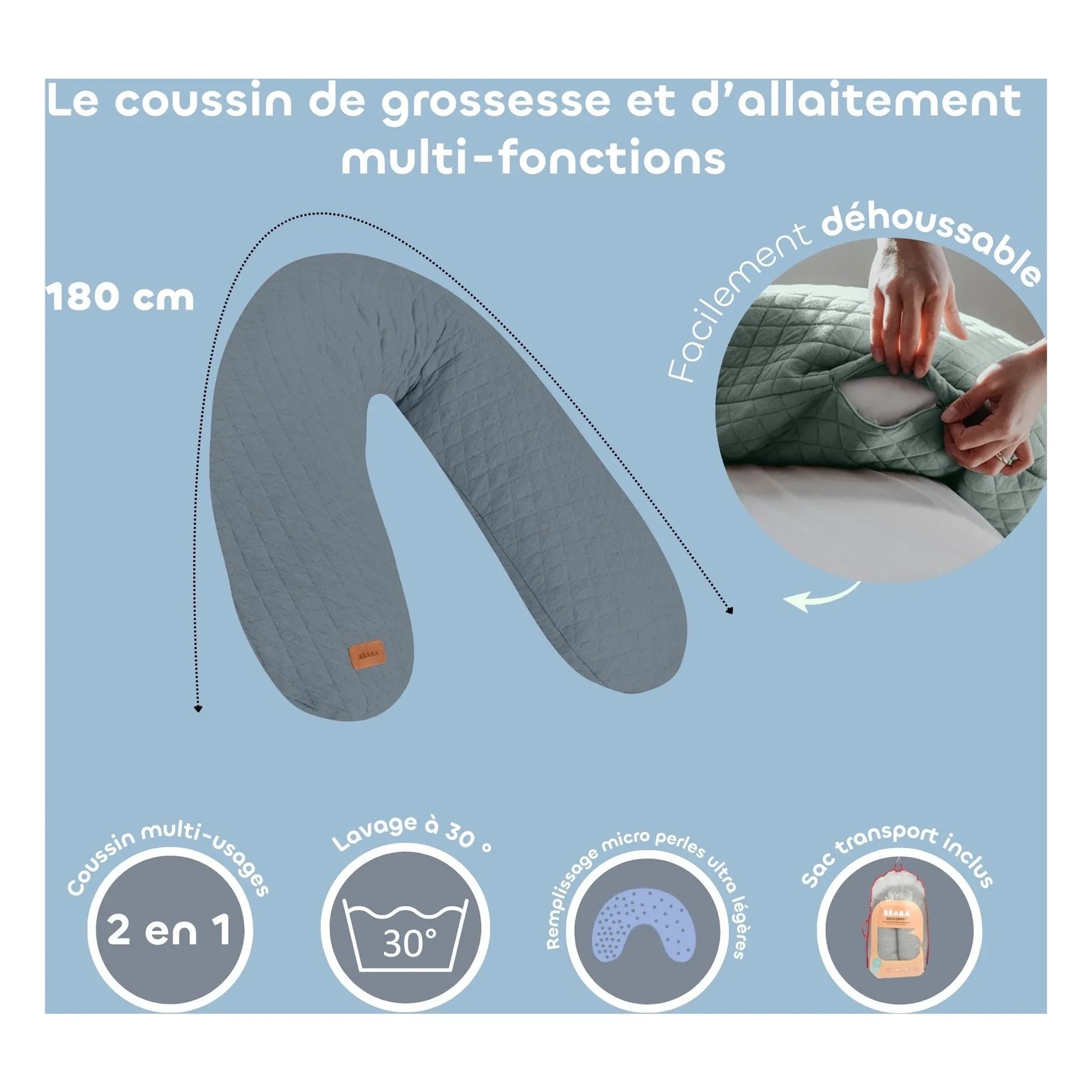 Béaba - Big Flopsy nursing cushion | Grey