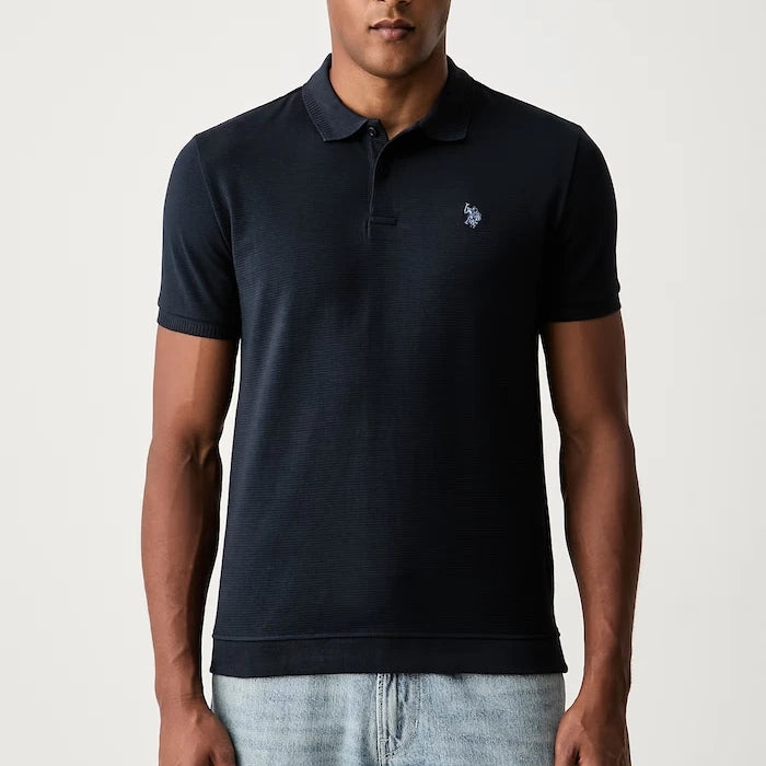 U.S. Polo Assn. pamuklu erkek polo tişört RAISED HORIZONTAL OTTERMAN JERSEY