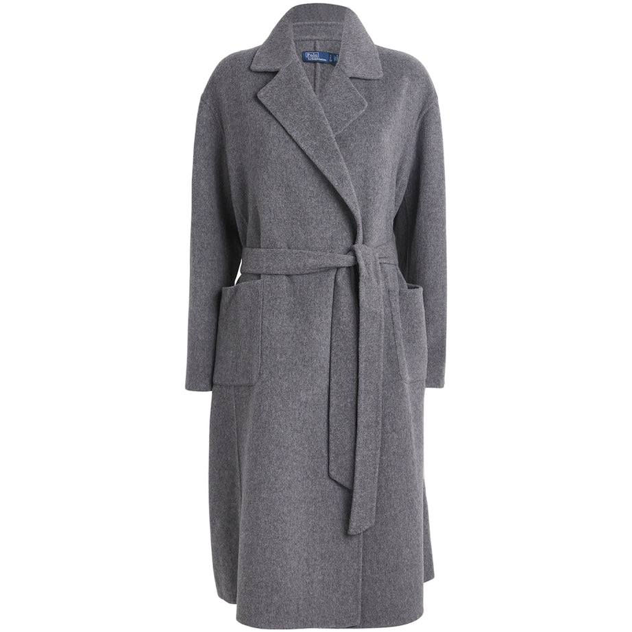 Polo Ralph Lauren Grey Wool Wrap Coat