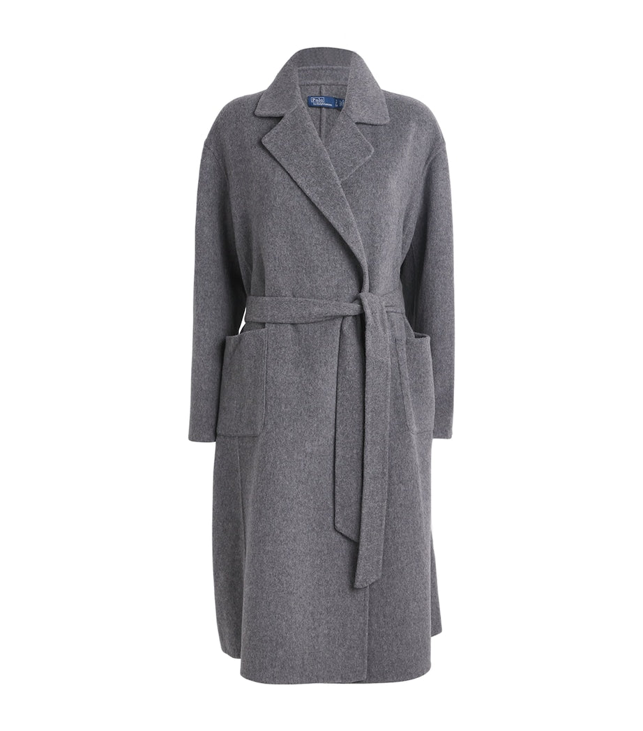 Polo Ralph Lauren Grey Wool Wrap Coat