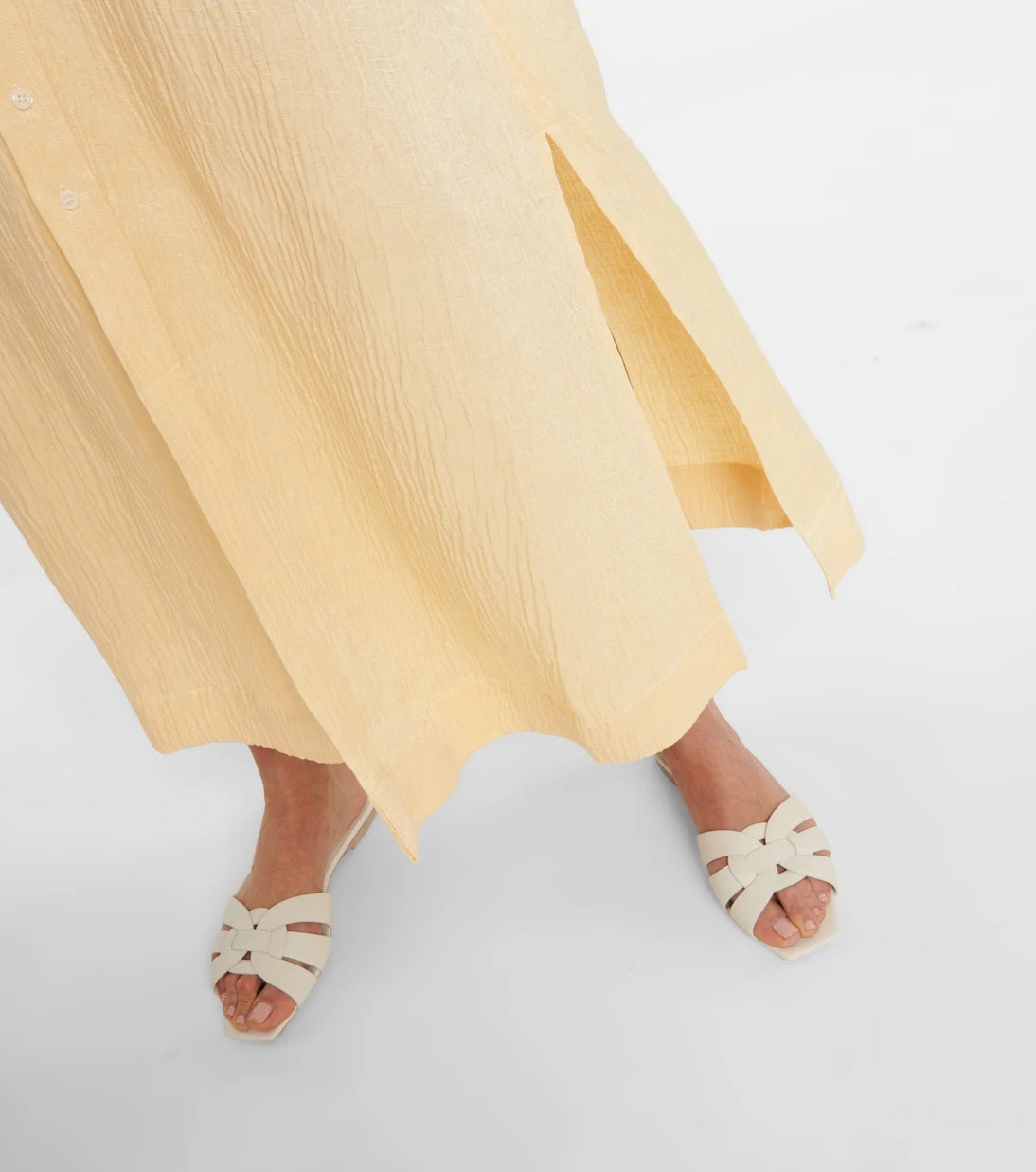 CO - Linen-blend maxi shirt dress