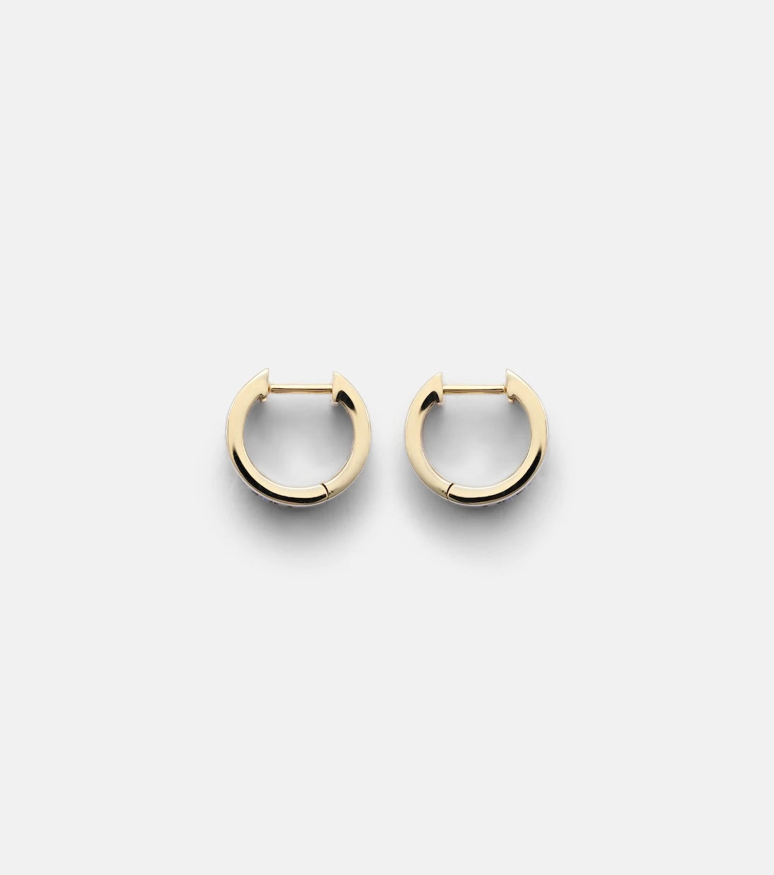 Sydney Evan - 14kt gold hoop earrings with gemstones
