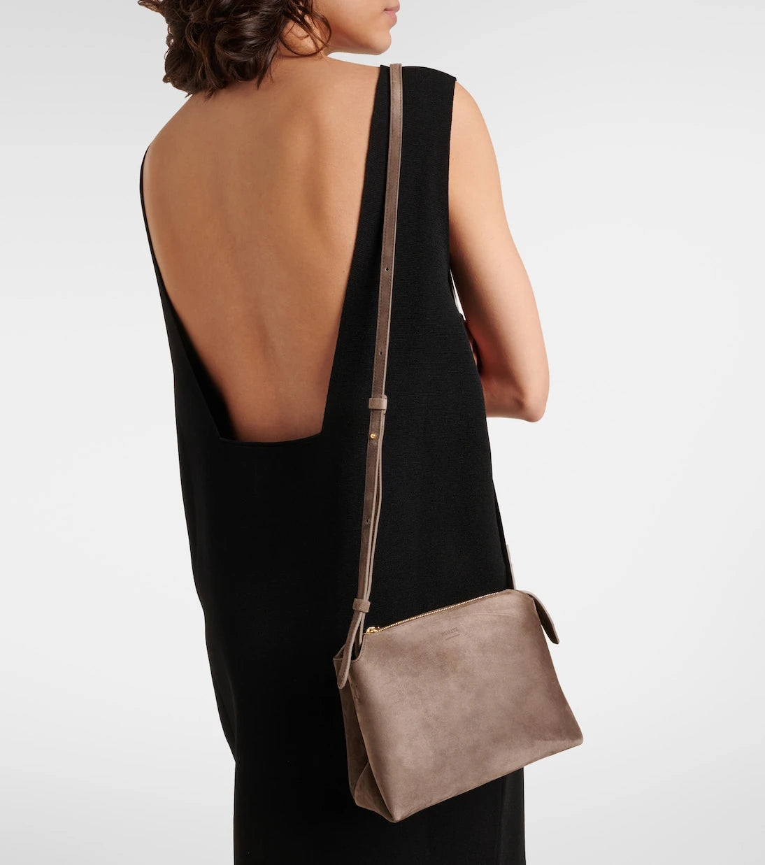 Khaite - Lina suede crossbody bag