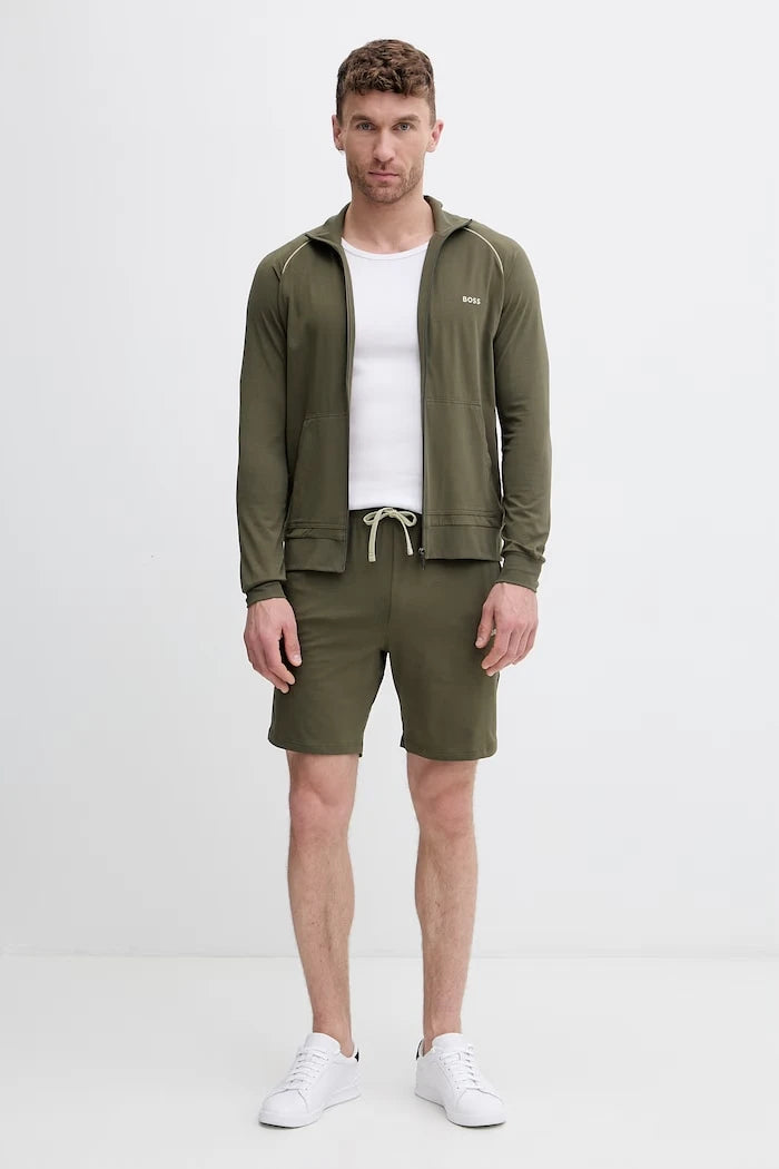 BOSS erkek pamuklu elastanlı ev tipi kısa şort Mix&Match Short CW